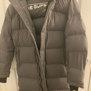 Aritzia super puff long XS elegant charcoal